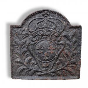 Antica piastra in ghisa decorata. Epoca 1800.